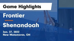 Frontier  vs Shenandoah  Game Highlights - Jan. 27, 2022