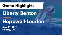 Liberty Benton  vs Hopewell-Loudon  Game Highlights - Aug. 29, 2022