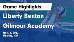 Liberty Benton  vs Gilmour Academy  Game Highlights - Nov. 3, 2022