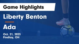 Liberty Benton  vs Ada  Game Highlights - Oct. 21, 2023