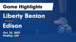 Liberty Benton  vs Edison  Game Highlights - Oct. 25, 2023