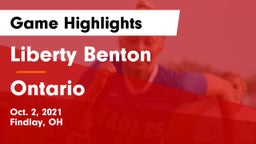 Liberty Benton  vs Ontario  Game Highlights - Oct. 2, 2021