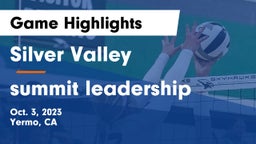 Silver Valley  vs summit leadership Game Highlights - Oct. 3, 2023