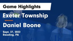 Exeter Township  vs Daniel Boone  Game Highlights - Sept. 27, 2022