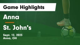 Anna  vs St. John's  Game Highlights - Sept. 12, 2023