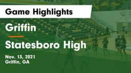 Griffin  vs Statesboro High Game Highlights - Nov. 13, 2021