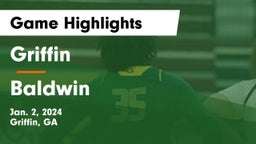Griffin  vs Baldwin  Game Highlights - Jan. 2, 2024
