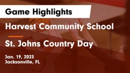 Harvest Community School vs St. Johns Country Day Game Highlights - Jan. 19, 2023