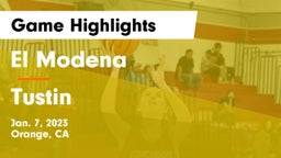El Modena  vs Tustin  Game Highlights - Jan. 7, 2023
