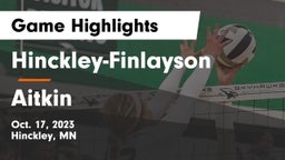 Hinckley-Finlayson  vs Aitkin  Game Highlights - Oct. 17, 2023