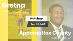 Matchup: Gretna  vs. Appomattox County  2016
