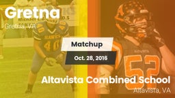 Matchup: Gretna  vs. Altavista Combined School  2016