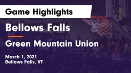 Bellows Falls  vs Green Mountain Union  Game Highlights - March 1, 2021