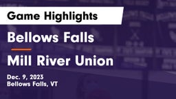 Bellows Falls  vs Mill River Union  Game Highlights - Dec. 9, 2023