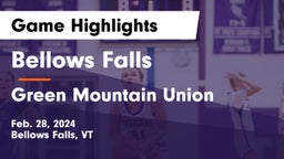 Bellows Falls  vs Green Mountain Union  Game Highlights - Feb. 28, 2024