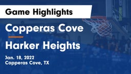 Copperas Cove  vs Harker Heights  Game Highlights - Jan. 18, 2022