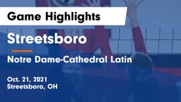 Streetsboro  vs Notre Dame-Cathedral Latin  Game Highlights - Oct. 21, 2021