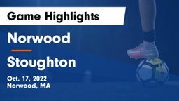 Norwood  vs Stoughton  Game Highlights - Oct. 17, 2022