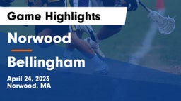 Norwood  vs Bellingham  Game Highlights - April 24, 2023