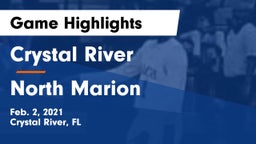Crystal River  vs North Marion  Game Highlights - Feb. 2, 2021