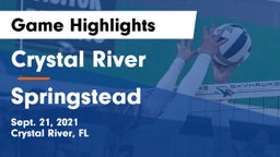 Crystal River  vs Springstead  Game Highlights - Sept. 21, 2021