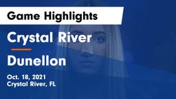 Crystal River  vs Dunellon Game Highlights - Oct. 18, 2021