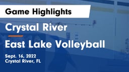 Crystal River  vs East Lake Volleyball Game Highlights - Sept. 16, 2022