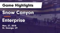 Snow Canyon  vs Enterprise  Game Highlights - Nov. 27, 2018