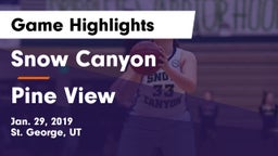 Snow Canyon  vs Pine View  Game Highlights - Jan. 29, 2019