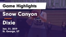 Snow Canyon  vs Dixie  Game Highlights - Jan. 31, 2019