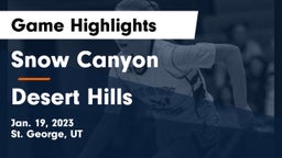 Snow Canyon  vs Desert Hills  Game Highlights - Jan. 19, 2023