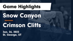Snow Canyon  vs Crimson Cliffs  Game Highlights - Jan. 26, 2023