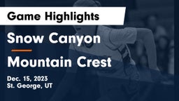 Snow Canyon  vs Mountain Crest  Game Highlights - Dec. 15, 2023