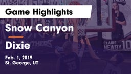 Snow Canyon  vs Dixie  Game Highlights - Feb. 1, 2019