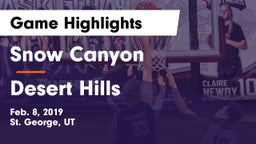 Snow Canyon  vs Desert Hills  Game Highlights - Feb. 8, 2019