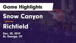 Snow Canyon  vs Richfield  Game Highlights - Dec. 20, 2019