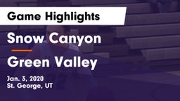 Snow Canyon  vs Green Valley  Game Highlights - Jan. 3, 2020