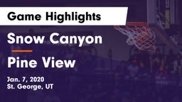 Snow Canyon  vs Pine View  Game Highlights - Jan. 7, 2020