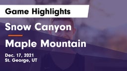 Snow Canyon  vs Maple Mountain  Game Highlights - Dec. 17, 2021