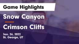 Snow Canyon  vs Crimson Cliffs  Game Highlights - Jan. 26, 2022