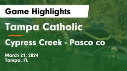 Tampa Catholic  vs Cypress Creek  - Pasco co Game Highlights - March 21, 2024