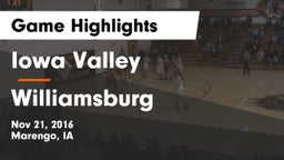 Iowa Valley  vs Williamsburg  Game Highlights - Nov 21, 2016