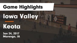 Iowa Valley  vs Keota  Game Highlights - Jan 24, 2017
