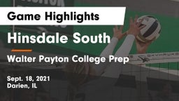 Hinsdale South  vs Walter Payton College Prep Game Highlights - Sept. 18, 2021