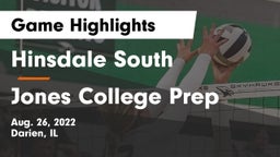 Hinsdale South  vs Jones College Prep Game Highlights - Aug. 26, 2022