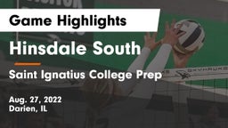 Hinsdale South  vs Saint Ignatius College Prep Game Highlights - Aug. 27, 2022