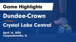 Dundee-Crown  vs Crystal Lake Central  Game Highlights - April 16, 2024