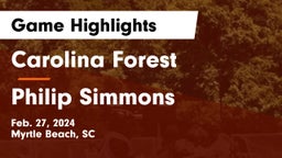 Carolina Forest  vs Philip Simmons Game Highlights - Feb. 27, 2024