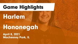 Harlem  vs Hononegah  Game Highlights - April 8, 2021