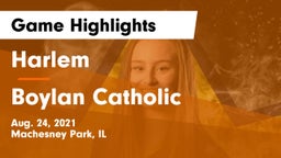 Harlem  vs Boylan Catholic  Game Highlights - Aug. 24, 2021